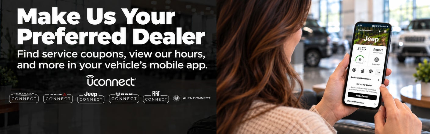 uconnect® make us your preferred dealer | Mitchell Chrysler Dodge Jeep Ram in Enterprise AL