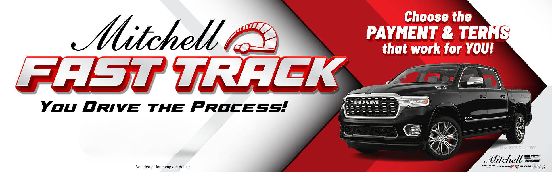 Mitchell Chrysler Dodge Jeep Ram Fast Track Banner